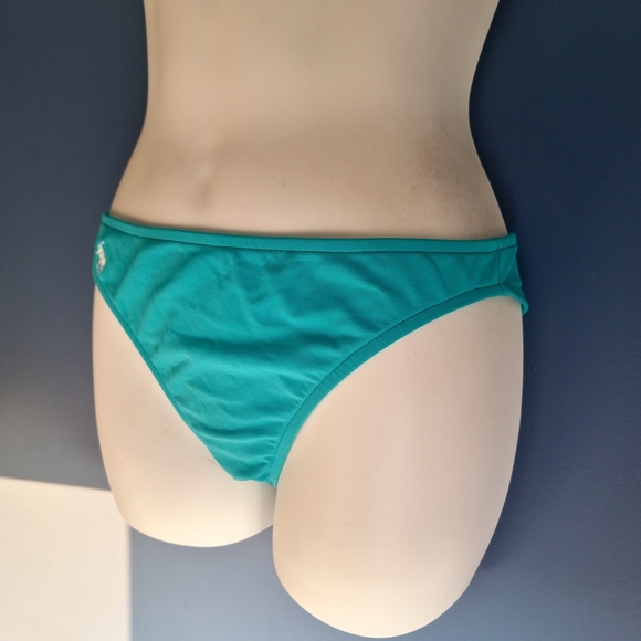 Ralph Lauren Women's Teal Bikini Bottom POLO Pony Player - NWT Size M - Picture 2 of 14